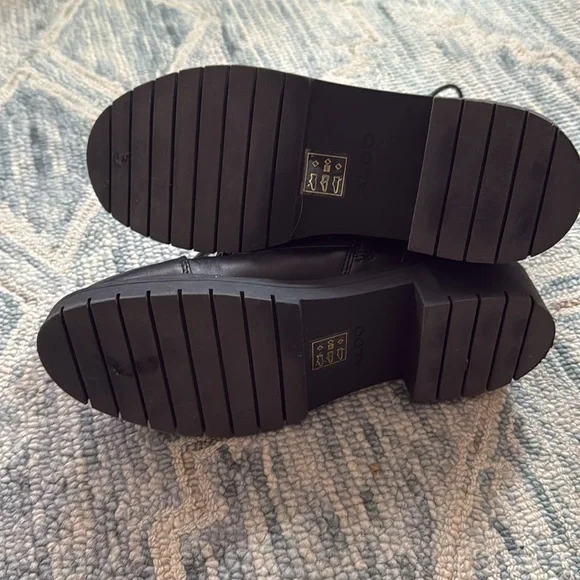 Aldo Goer Combat Ankle Casual Black Boots Size 10 - Picture 9 of 11